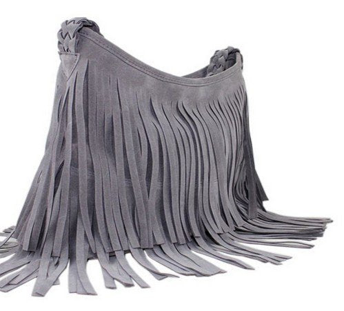 Designer Suede Fringe Handbag