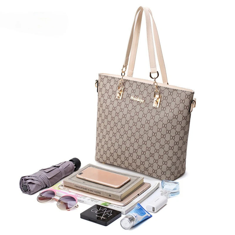 6 Pieces Designer Handbag Set Tote Shoulder Bag Clutch Purse Coin Wallet - Dshop.com.au