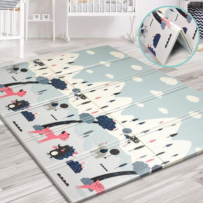 2m Double Sided Large Extra Thick Baby Kids Waterproof Folding Play Mat - Dshop.com.au