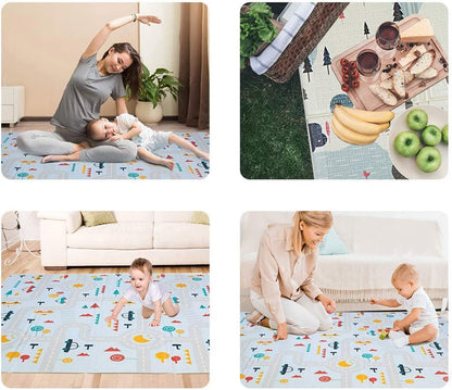 2m Double Sided Large Extra Thick Baby Kids Waterproof Folding Play Mat - Dshop.com.au