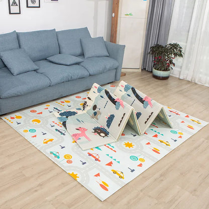 2m Double Sided Large Extra Thick Baby Kids Waterproof Folding Play Mat - Dshop.com.au