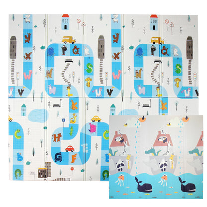 2m Double Sided Large Extra Thick Baby Kids Waterproof Folding Play Mat - Dshop.com.au