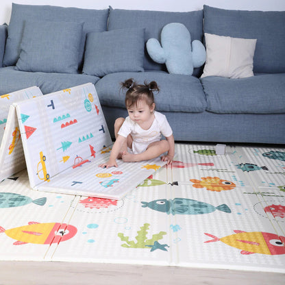 2m Double Sided Large Extra Thick Baby Kids Waterproof Folding Play Mat - Dshop.com.au