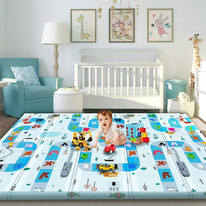 2m Double Sided Large Extra Thick Baby Kids Waterproof Folding Play Mat - Dshop.com.au