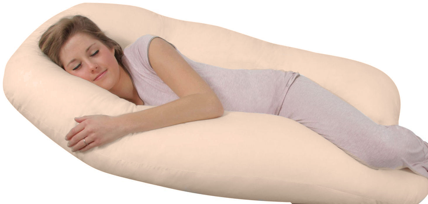 Large Comfort Support Body Pillow (Beige) - Dshop.com.au