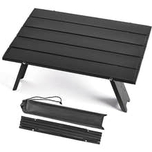 Aluminum Portable Foldable Outdoor Camp Table (Black)
