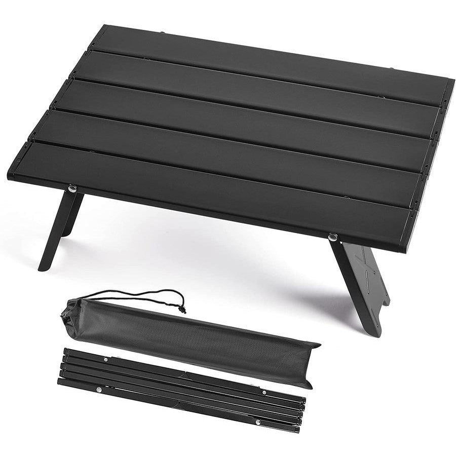 Aluminum Portable Foldable Outdoor Camp Table (Black)