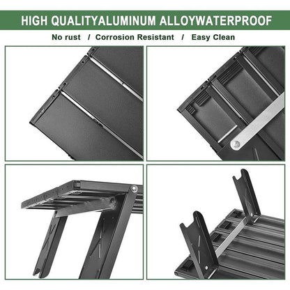 Aluminum Portable Foldable Outdoor Camp Table (Black)