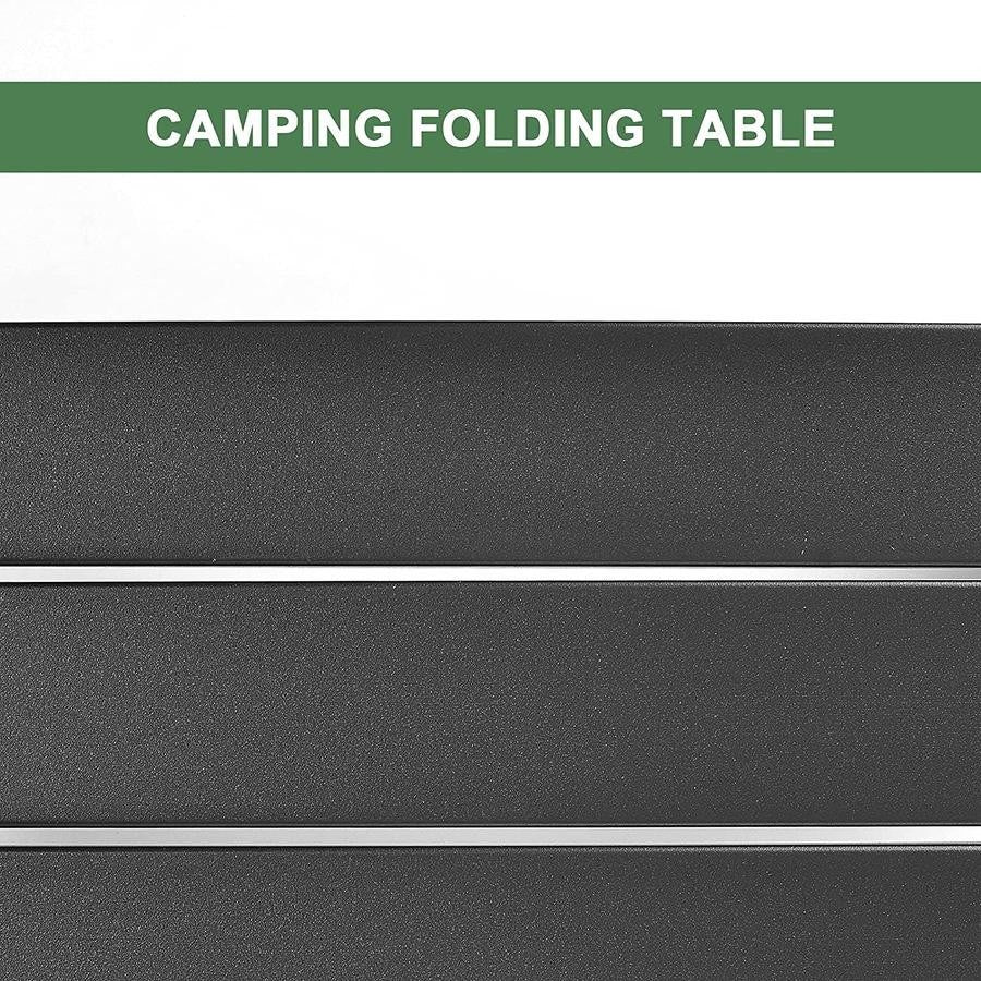 Aluminum Portable Foldable Outdoor Camp Table (Black)