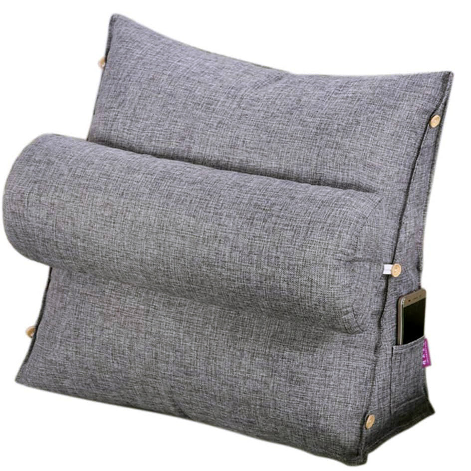 Paradise Adjustable Chair Seat Head Pillow & Back Lumbar Support Cushion (Grey) - Dshop.com.au