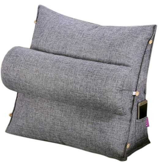 Paradise Adjustable Chair Seat Head Pillow & Back Lumbar Support Cushion (Grey)