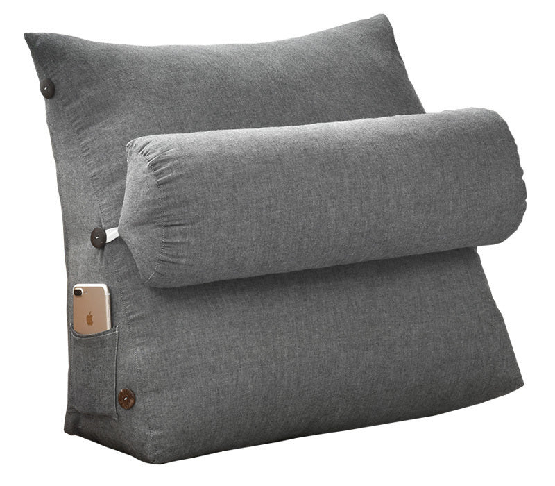 Paradise Adjustable Chair Seat Head Pillow & Back Lumbar Support Cushion (Grey) - Dshop.com.au