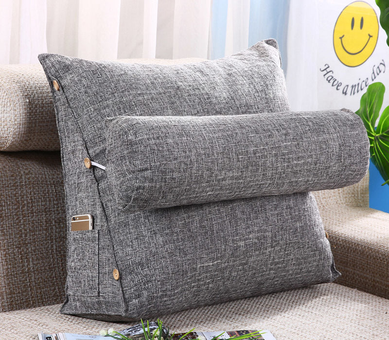 Paradise Adjustable Chair Seat Head Pillow & Back Lumbar Support Cushion (Grey) - Dshop.com.au