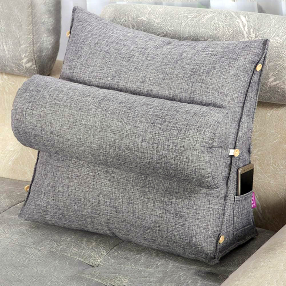 Paradise Adjustable Chair Seat Head Pillow & Back Lumbar Support Cushion (Grey) - Dshop.com.au