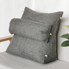 Paradise Adjustable Chair Seat Head Pillow & Back Lumbar Support Cushion (Grey) - Dshop.com.au