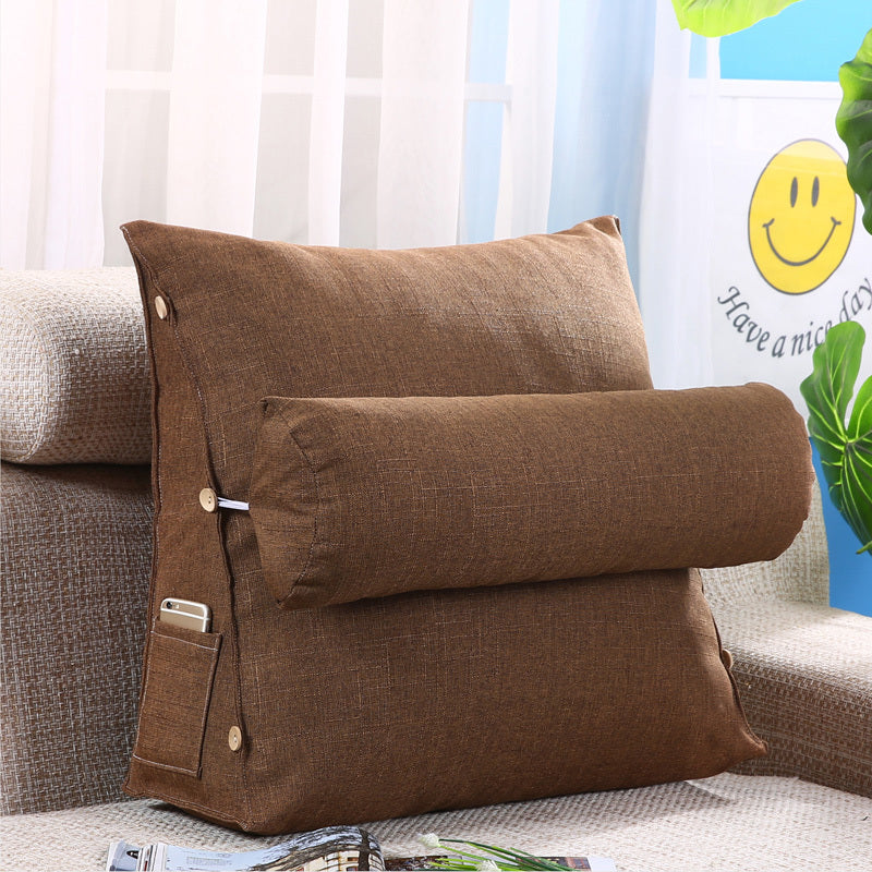 Paradise Adjustable Chair Seat Head Pillow & Back Lumbar Support Cushion (Mocha) - Dshop.com.au