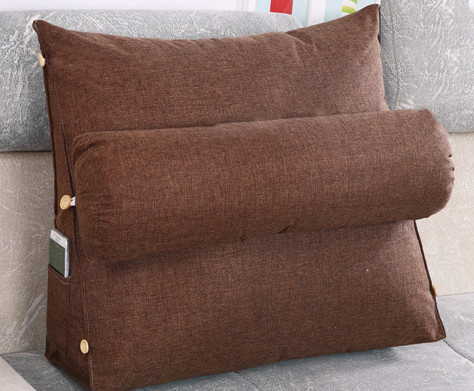 Paradise Adjustable Chair Seat Head Pillow & Back Lumbar Support Cushion (Mocha) - Dshop.com.au