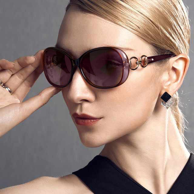 Polarized Ladies Sunglasses with Bonus Case (Purple) - Dshop.com.au