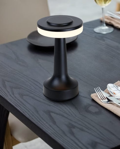 Luxe LED Table Lamp Portable Cordless Touch Sensor Night Light (Black)