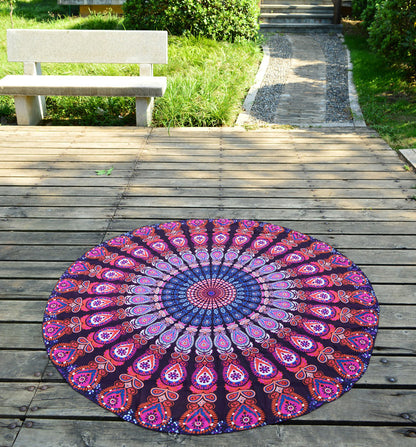 Round Beach Shawl (Purple) - Dshop.com.au