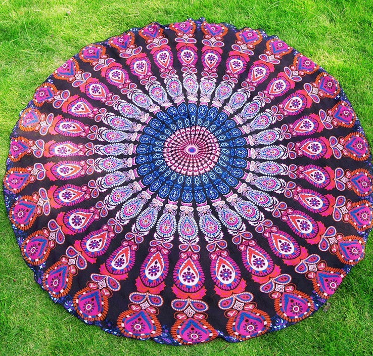 Round Beach Shawl (Purple) - Dshop.com.au