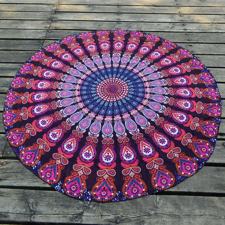 Round Beach Shawl (Purple) - Dshop.com.au