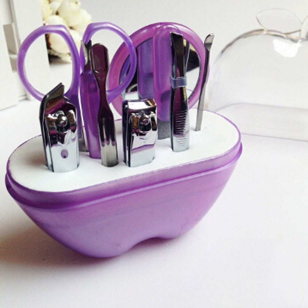 9 Piece Set Manicure Nail Care Kit (Purple) - Dshop.com.au