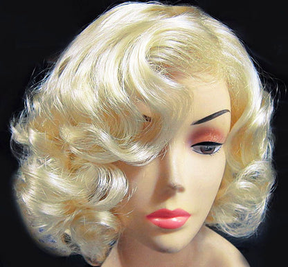 Golden Blonde Short Curly Marilyn Wig - Dshop.com.au