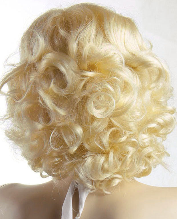 Golden Blonde Short Curly Marilyn Wig - Dshop.com.au