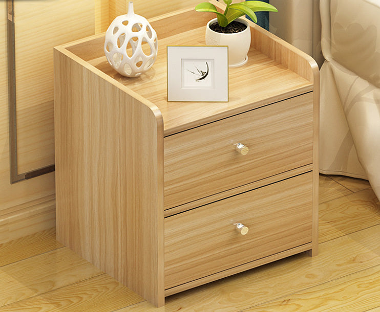 2 x Varossa Classic Bedside Table / Chest of Drawers (Natural Oak) - Dshop.com.au