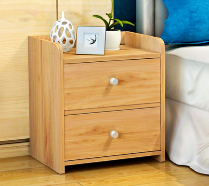 2 x Varossa Classic Bedside Table / Chest of Drawers (Natural Oak) - Dshop.com.au