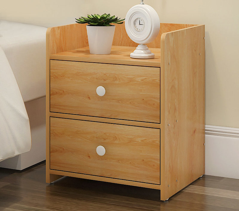 2 x Varossa Classic Bedside Table / Chest of Drawers (Natural Oak) - Dshop.com.au