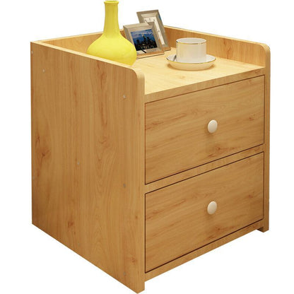 2 x Varossa Classic Bedside Table / Chest of Drawers (Natural Oak) - Dshop.com.au