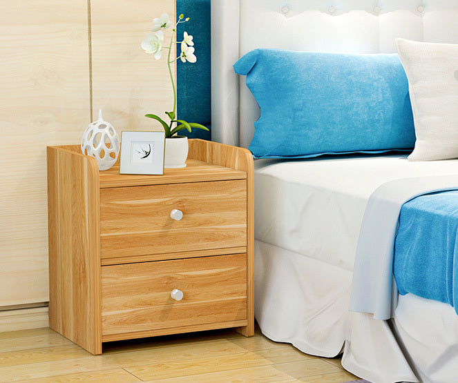 2 x Varossa Classic Bedside Table / Chest of Drawers (Natural Oak) - Dshop.com.au