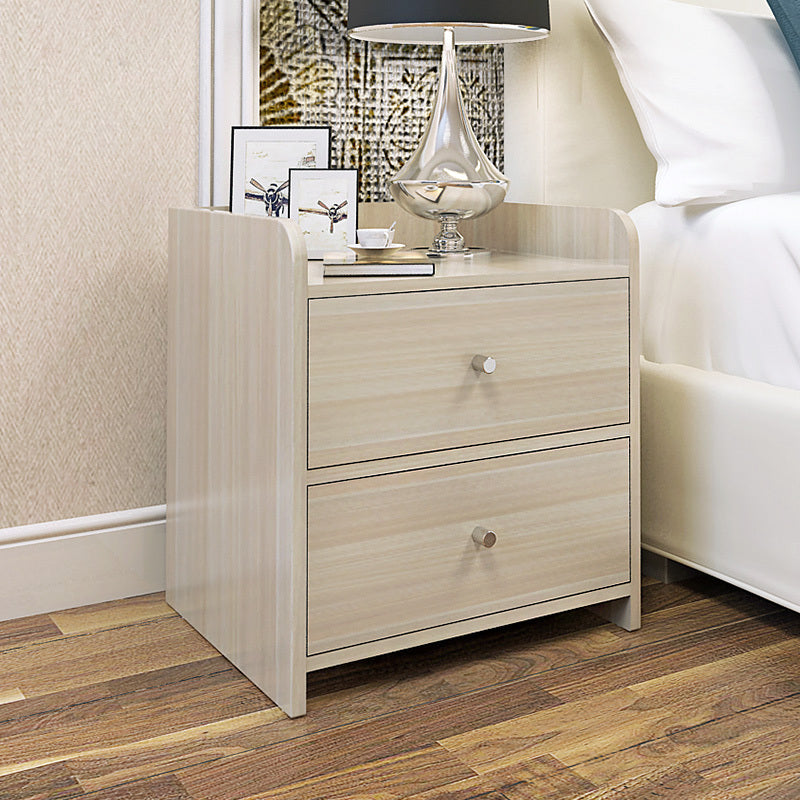 2 x Varossa Classic Bedside Table / Chest of Drawers (White Oak) - Dshop.com.au