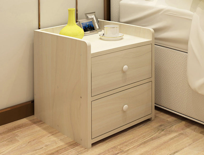 2 x Varossa Classic Bedside Table / Chest of Drawers (White Oak) - Dshop.com.au