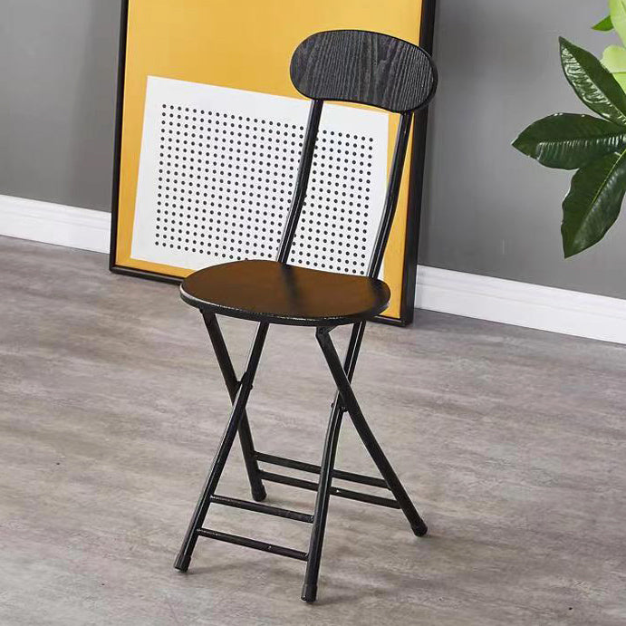 2 x Grace Steel and Wood Folding Chairs (Black) - Dshop.com.au