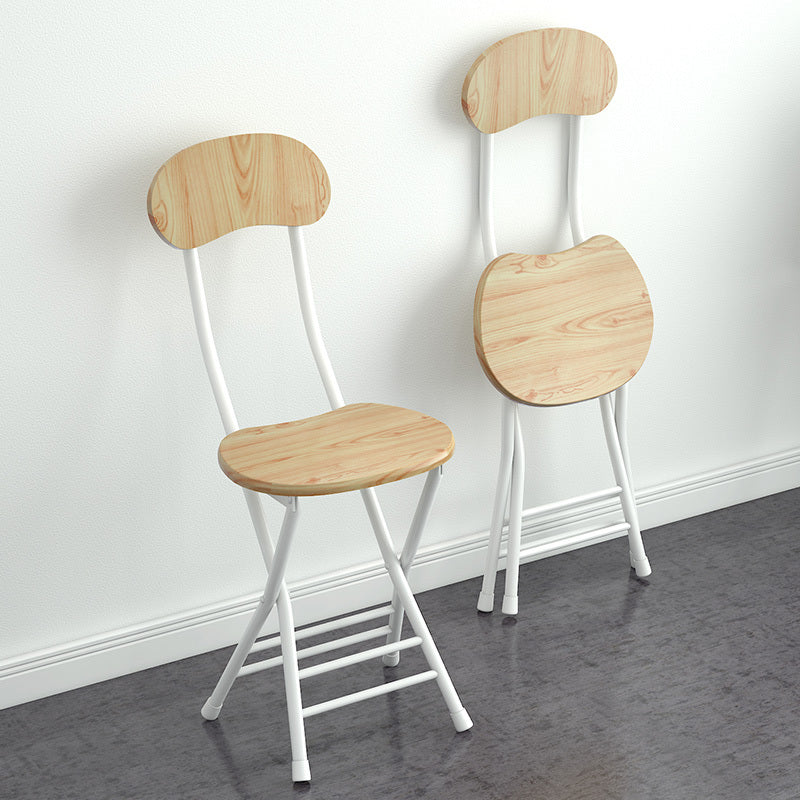 2 x Grace Steel and Wood Folding Chair (Oak) - Dshop.com.au