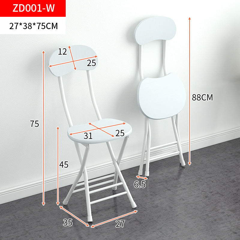 2 x Grace Steel and Wood Folding Chair (White) - Dshop.com.au