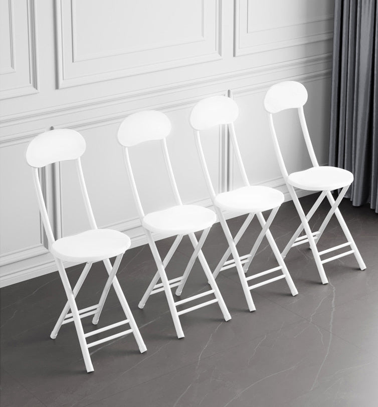 2 x Grace Steel and Wood Folding Chair (White) - Dshop.com.au