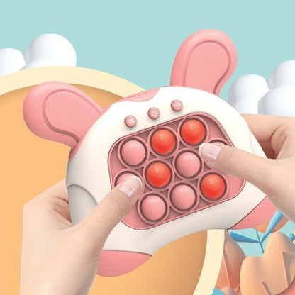 Light Up Push Pop Puzzle Eletric Handheld Game Console Fidget Toy Machine (Pink Rabbit) - Dshop.com.au