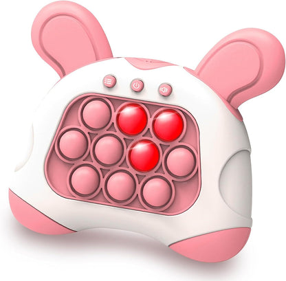 Light Up Push Pop Puzzle Eletric Handheld Game Console Fidget Toy Machine (Pink Rabbit) - Dshop.com.au