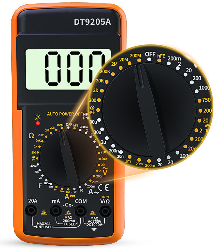 Digital LCD Multimeter Electrical Tester Voltmeter Ammeter Ohmmeter - Dshop.com.au