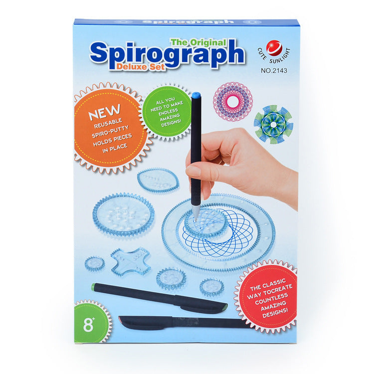 Geometric Art Creative Spirograph Drawing Set Educational Toy Kit - Dshop.com.au