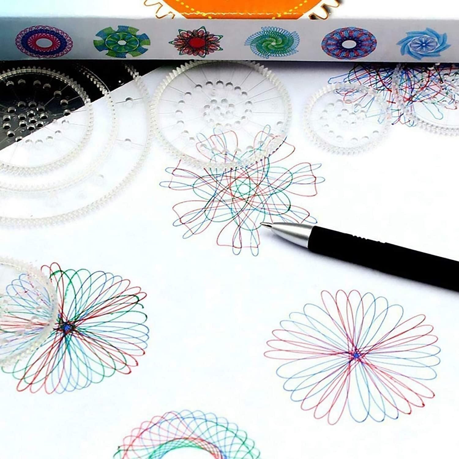 Geometric Art Creative Spirograph Drawing Set Educational Toy Kit - Dshop.com.au