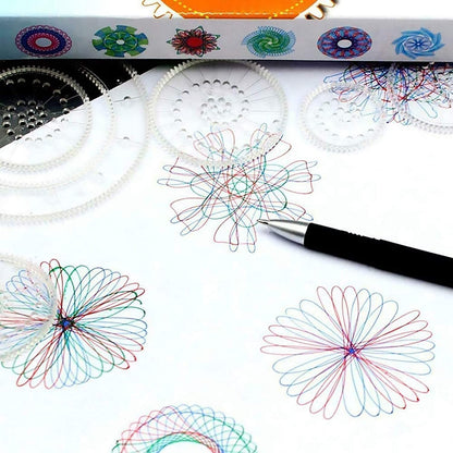 Geometric Art Creative Spirograph Drawing Set Educational Toy Kit - Dshop.com.au