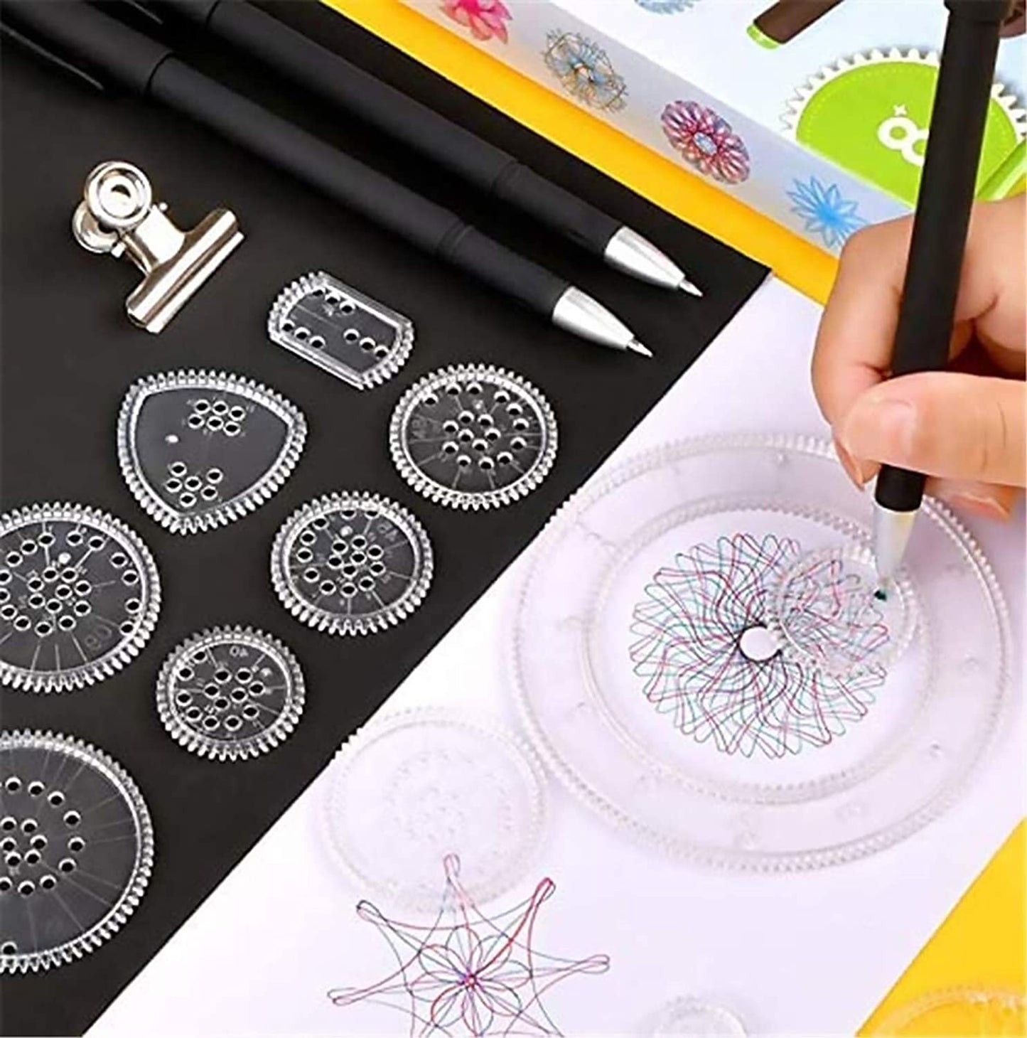 Geometric Art Creative Spirograph Drawing Set Educational Toy Kit - Dshop.com.au