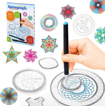 Geometric Art Creative Spirograph Drawing Set Educational Toy Kit - Dshop.com.au