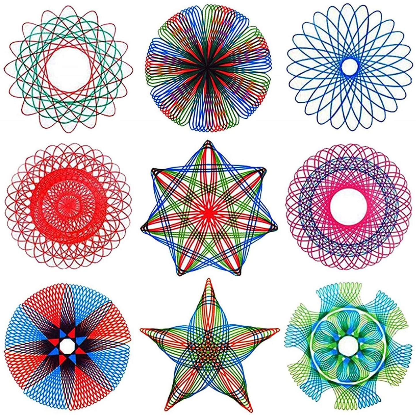 Geometric Art Creative Spirograph Drawing Set Educational Toy Kit - Dshop.com.au