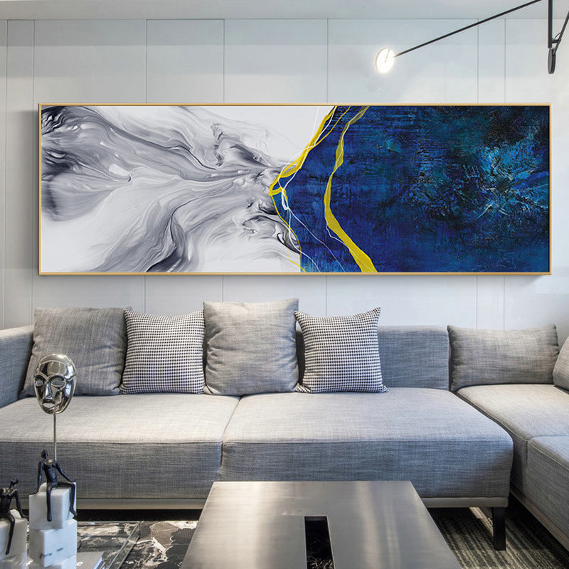 Abstract Wall Art Framed Long Canvas Painting - 100cm x 30cm - Dshop.com.au